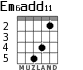 Em6add11 for guitar - option 2