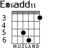Em6add11 for guitar - option 4