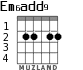 Em6add9 for guitar - option 1