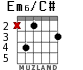 Em6/C# for guitar - option 2