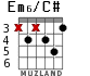 Em6/C# for guitar - option 5