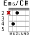 Em6/C# for guitar - option 1