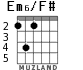 Em6/F# for guitar - option 2