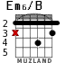 Em6/B for guitar - option 2