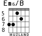 Em6/B for guitar - option 3