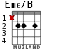 Em6/B for guitar - option 1