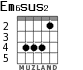 Em6sus2 for guitar - option 3