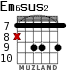 Em6sus2 for guitar - option 6