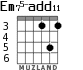 Em75-add11 for guitar - option 3