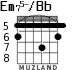 Em75-/Bb for guitar - option 3