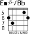 Em75-/Bb for guitar - option 4