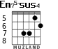 Em75-sus4 for guitar - option 5