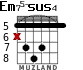 Em75-sus4 for guitar - option 6