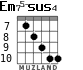 Em75-sus4 for guitar - option 7