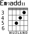 Em7add11 for guitar - option 2