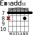 Em7add11 for guitar - option 4