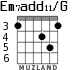 Em7add11/G for guitar - option 2