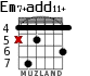 Em7+add11+ for guitar - option 3