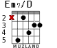 Em7/D for guitar - option 2