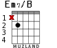 Em7/B for guitar - option 1