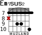 Em7sus2 for guitar - option 3