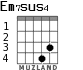 Em7sus4 for guitar - option 4