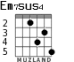 Em7sus4 for guitar - option 5