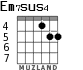 Em7sus4 for guitar - option 6