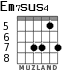 Em7sus4 for guitar - option 8