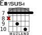 Em7sus4 for guitar - option 10