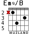 Em9/B for guitar - option 2