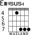 Em9sus4 for guitar - option 5