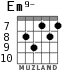 Em9- for guitar - option 6