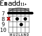 Emadd11+ for guitar - option 5