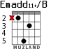 Emadd11+/B for guitar - option 2