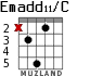 Emadd11/C for guitar - option 2