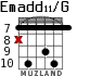 Emadd11/G for guitar - option 6