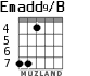 Emadd9/B for guitar - option 4