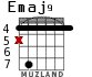 Emaj9 for guitar - option 6