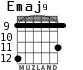 Emaj9 for guitar - option 8