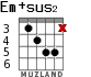 Em+sus2 for guitar - option 2