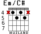 Em/C# for guitar - option 2