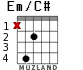Em/C# for guitar - option 1