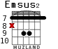 Emsus2 for guitar - option 3