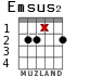 Emsus2 for guitar - option 1