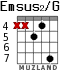 Emsus2/G for guitar - option 3