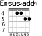 Emsus4add9 for guitar - option 4