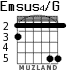 Emsus4/G for guitar - option 3