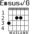 Emsus4/G for guitar - option 1