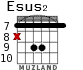 Esus2 for guitar - option 3